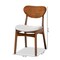 Baxton Studio Katya Mid-Century Modern Grey Fabric and Walnut Brown Finished Wood 2-Piece Dining Chair Set 183-11635-Zoro - alternate 4